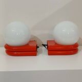 Pair of space age wall lights
