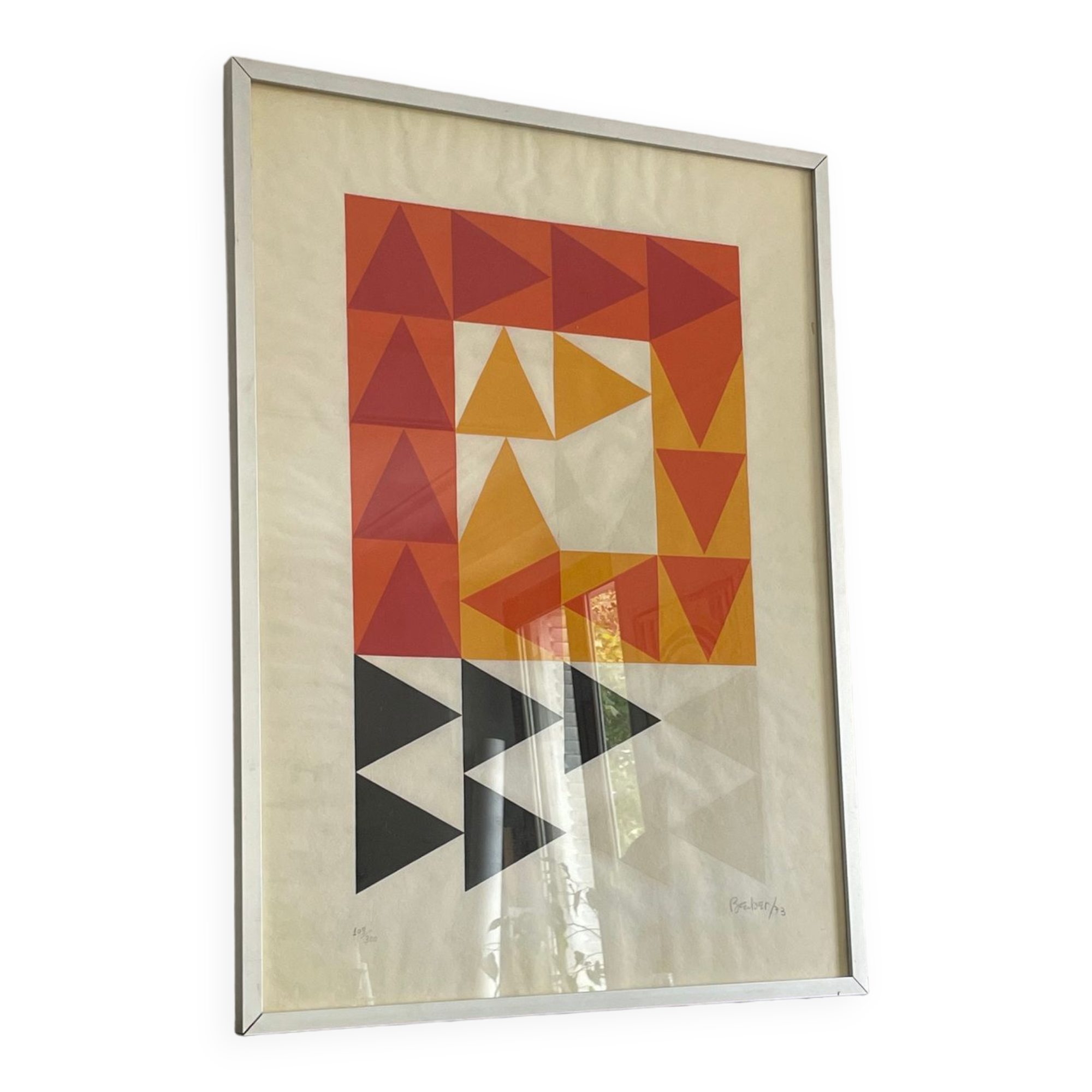 Silkscreen print by Paulo Becker, Brazil, 1973