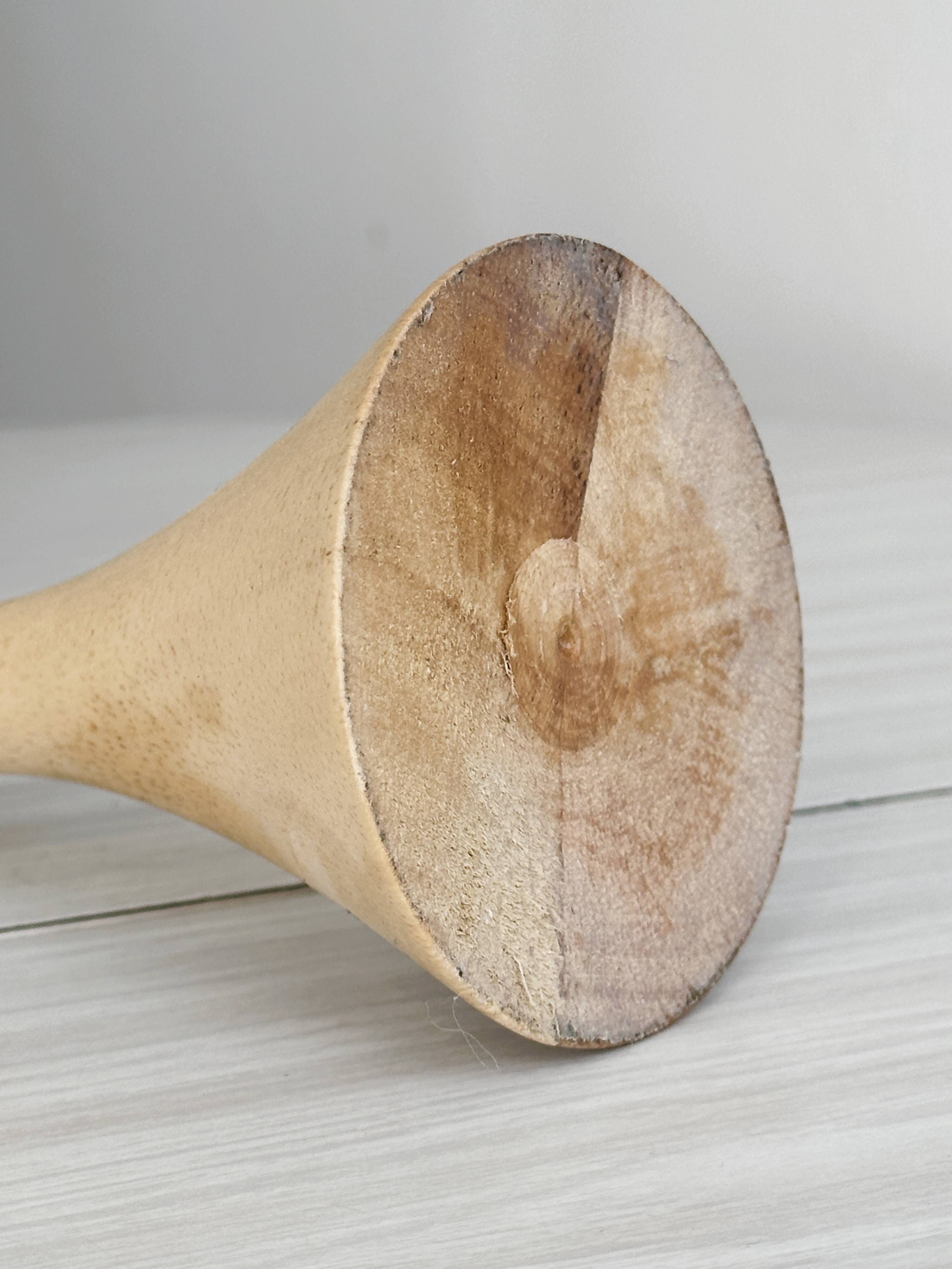 Wooden candle holder.