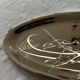 Glazed ceramic lobster fish dish from the 1950s.
