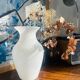 Large vintage two-tone opaline vase
