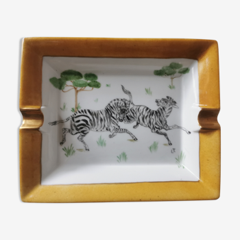 Ashtray Zebras porcelain Limoges