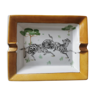 Ashtray Zebras porcelain Limoges