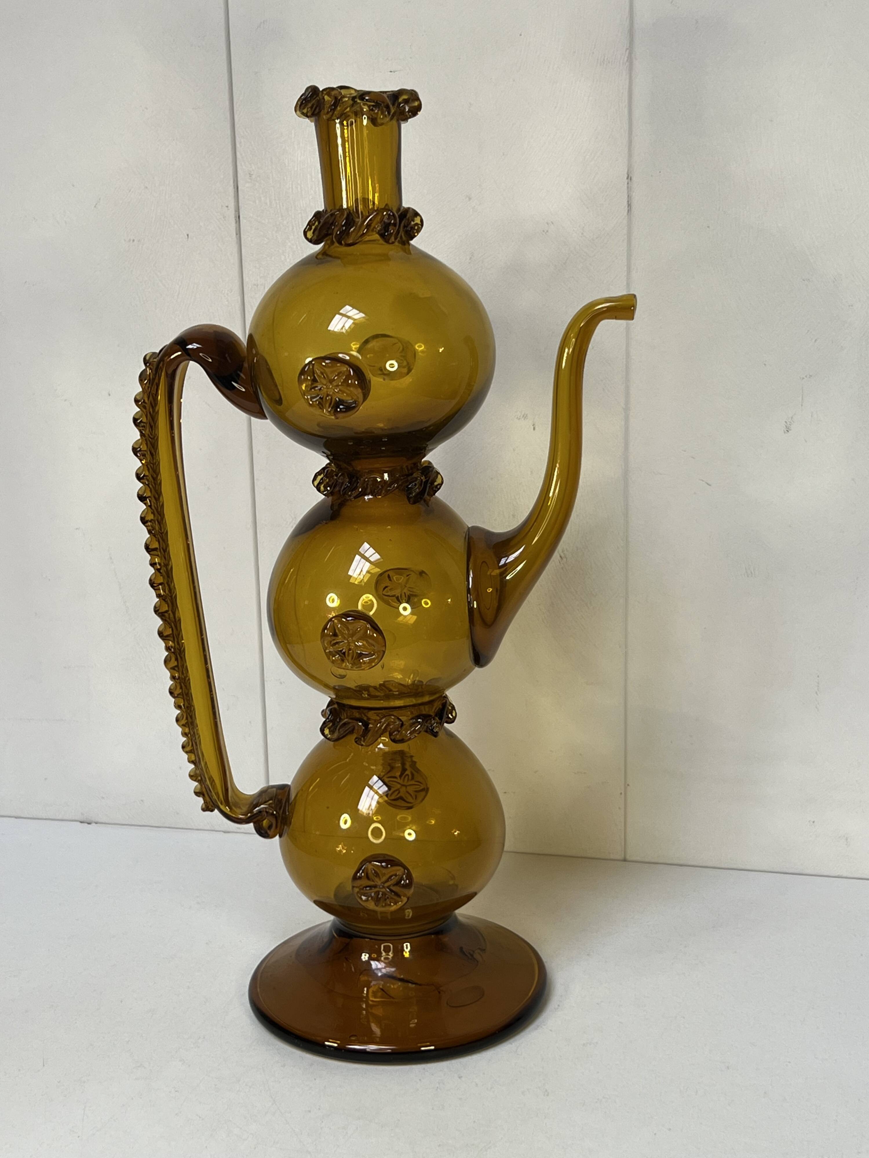 Large 20th century blown glass bottle