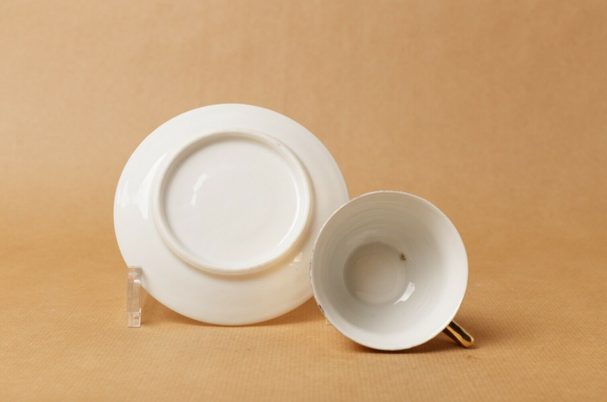 Lot 5 cups coffee porcelain gilded 1970 1980