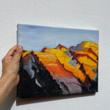 Sunny mountain painting