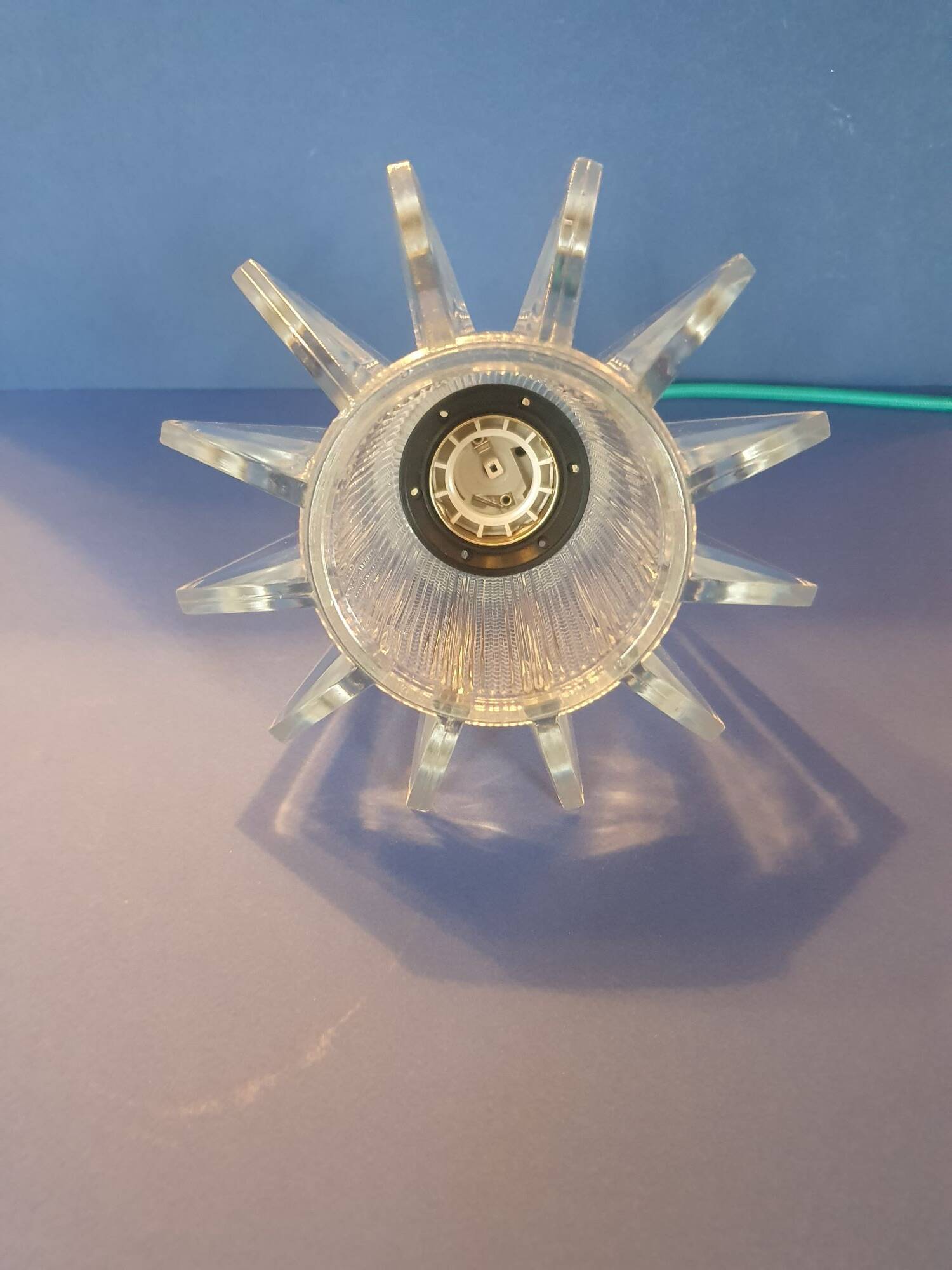 Vintage 70s UFO space age hanging lamp from France - newly electrified