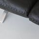 De Sede model DS-31 three-seat sofa black leather Switzerland 1970