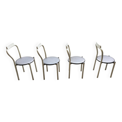 Lot 4 chaises de salle à manger par Calligaris Italie, 1980