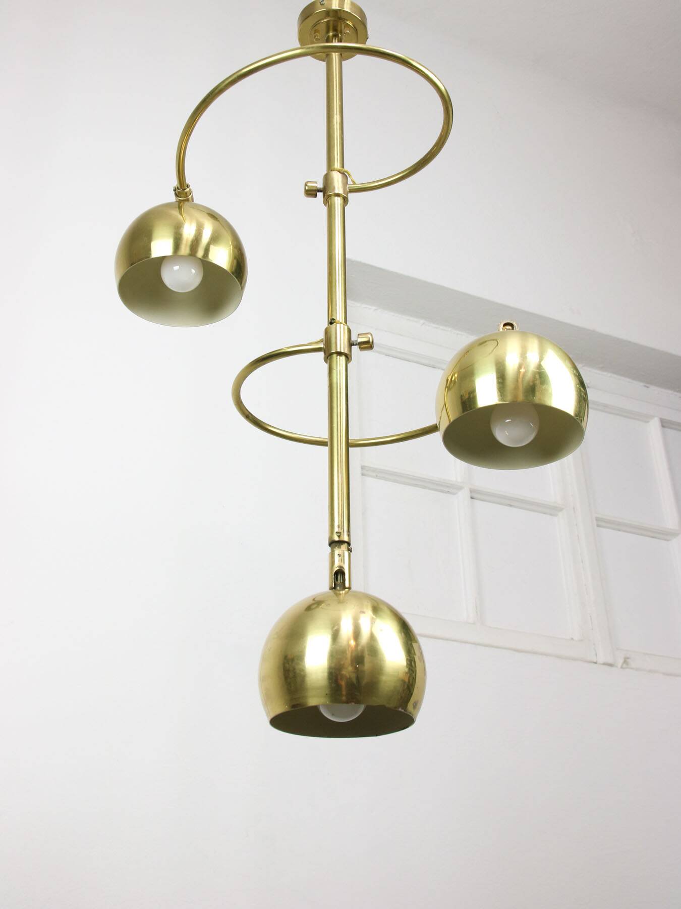 Vintage Italian Brass Ceiling Chandelier