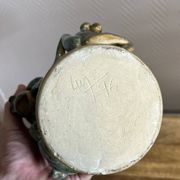 vase with frogs in relief circa 1940