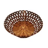 Vintage dark braided osier basket