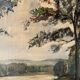 Oil on canvas "By the River", signed