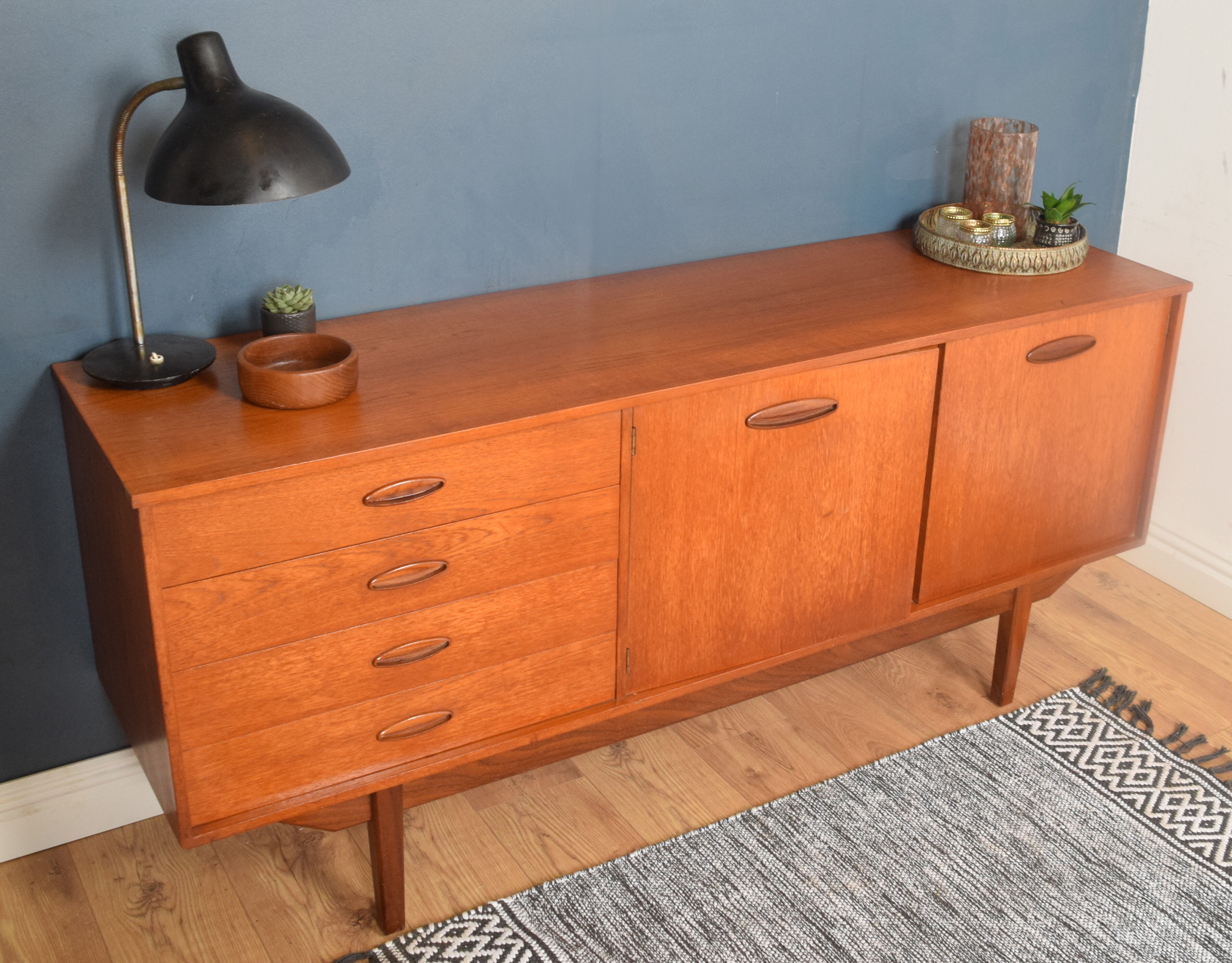 Restored Retro 1960s Homeworthy Teak Sideboard