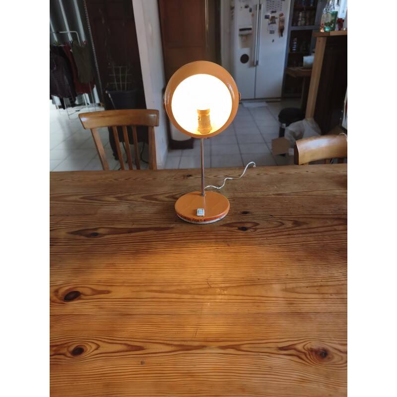 Vintage orange metal lamp