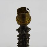 Chinese hexagonal bronze Pagoda table lamp from the 1950s