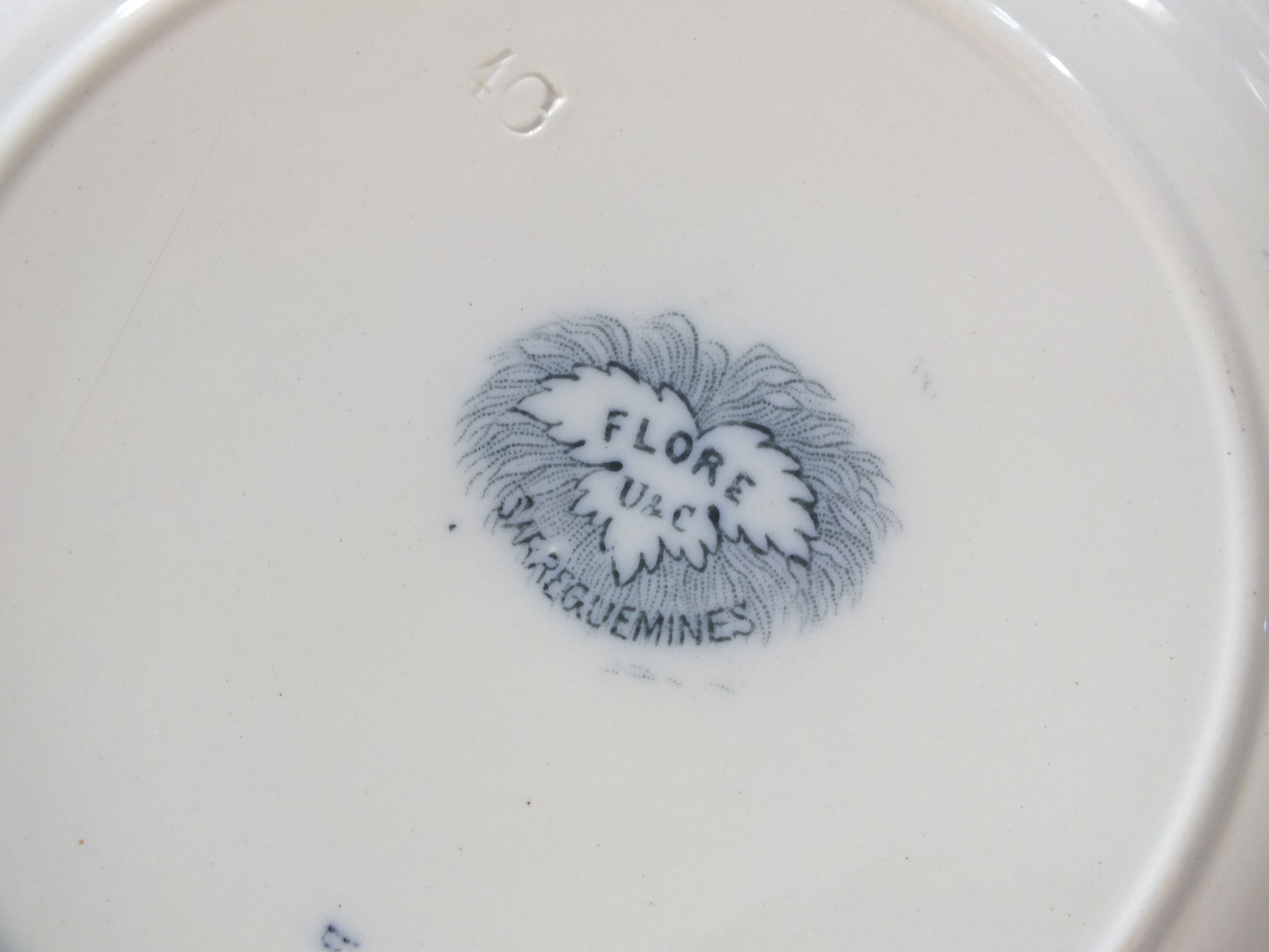 6 assiettes plates Sarreguemines U&C Flore