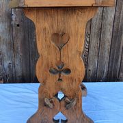 Wooden service foot heart shape