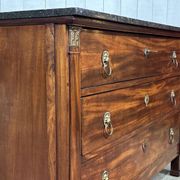 Commode Empire en acajou et dessus marbre XIXème