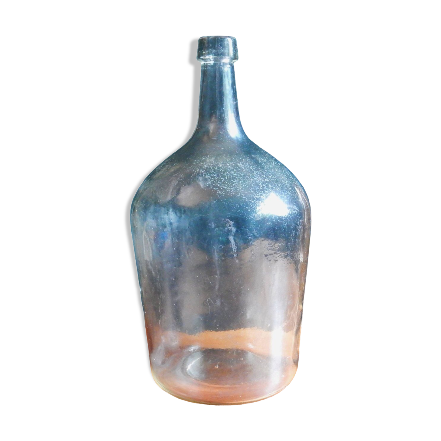 Demijohn in clear colorless glass