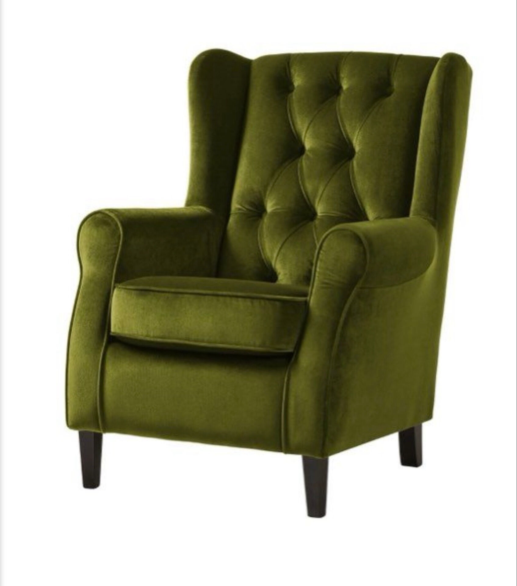 Scandinavian / vintage olive green armchair