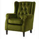 Scandinavian / vintage olive green armchair