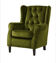 Scandinavian / vintage olive green armchair