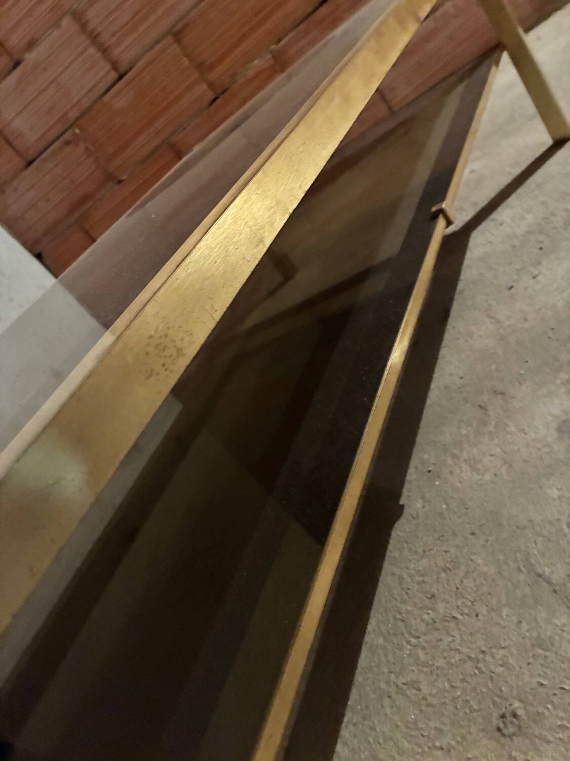 Vintage Italian brass coffee table – Mara – 1970s