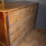 Empire chest of drawers with half columns in walnut 19th century