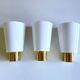 Set of 3 Vintage Limburg Wall Lights Gilded with fine gold, Glass