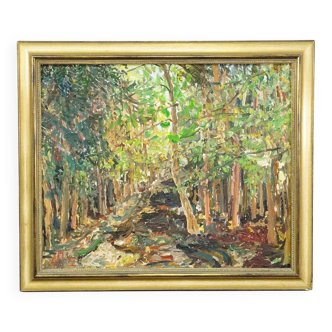 Forest Path – oil painting by Alexander Michael, 1972