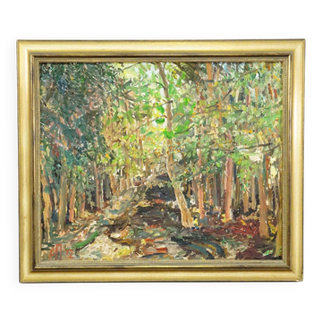 Forest Path – oil painting by Alexander Michael, 1972
