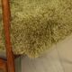 Vintage armchair, 1970s red fox - high pile khaki / olive - long pile