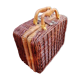 Small box suitcase in vintage rattan