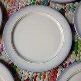Set of 8 Lait de Salins dessert plates