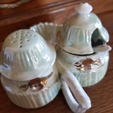 Set sel poivre moutarde cuillère ancien