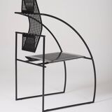 Black metal chair "Quinta" Mario Botta