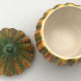 Vintage ceramic sugar bowl by Barettoni Nove, melon shape, Italy