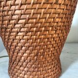 Vintage rattan lamp foot