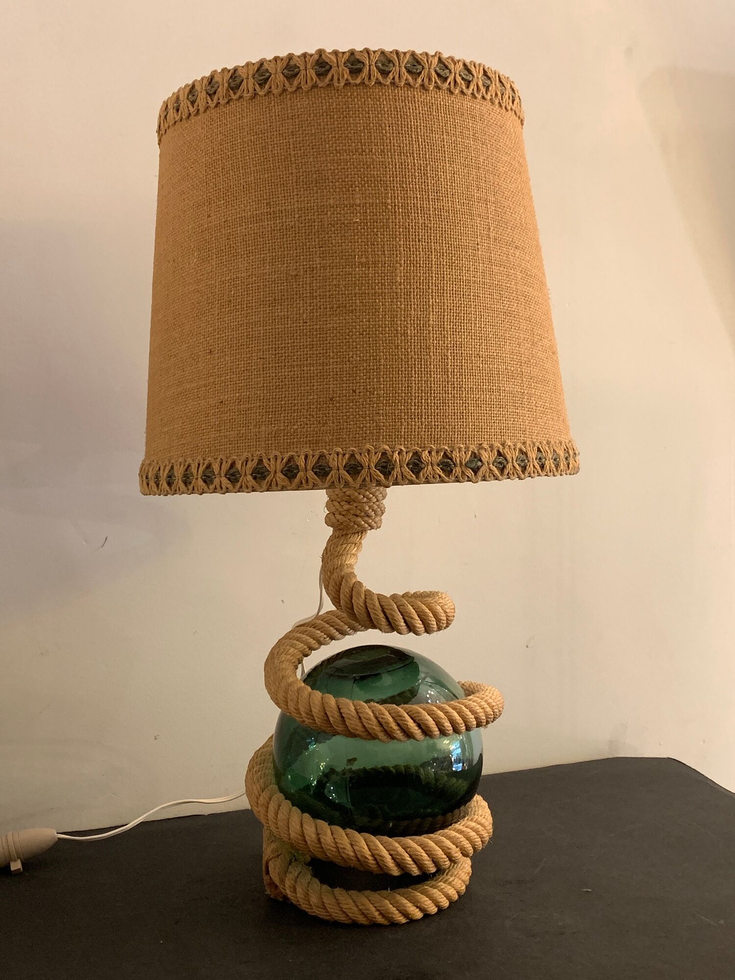 Rope lamp, handmade in the 70s