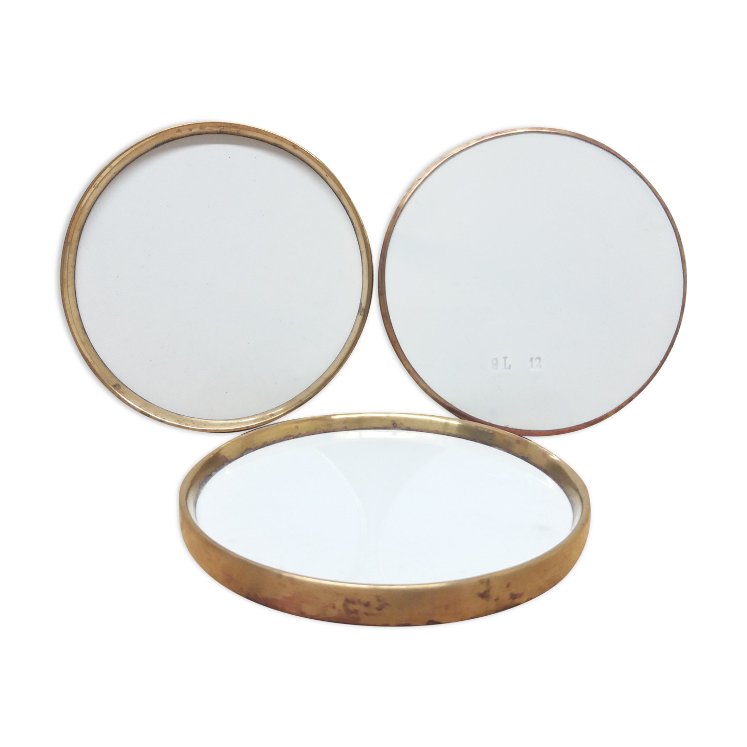 Set 3 under brass and ceramic bottles