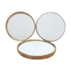 Set 3 dessous bouteilles laiton et céramique