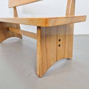 Banc vintage en frêne et en orme, Danemark, années 1960
