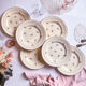 6 flat plate floral salines