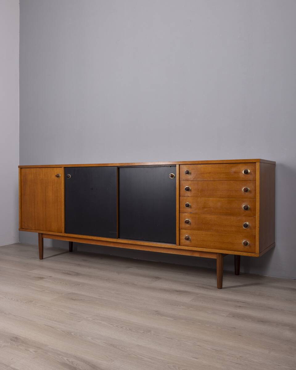 VINTAGE 1960S SIDEBOARD IN TEAK WOOD BY ITALIAN DESIGN