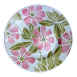 Vintage round dish Digoin Sarreguemines decor Edwina