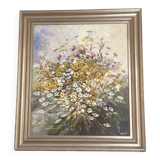 Tableau bouquet de fleurs champêtre