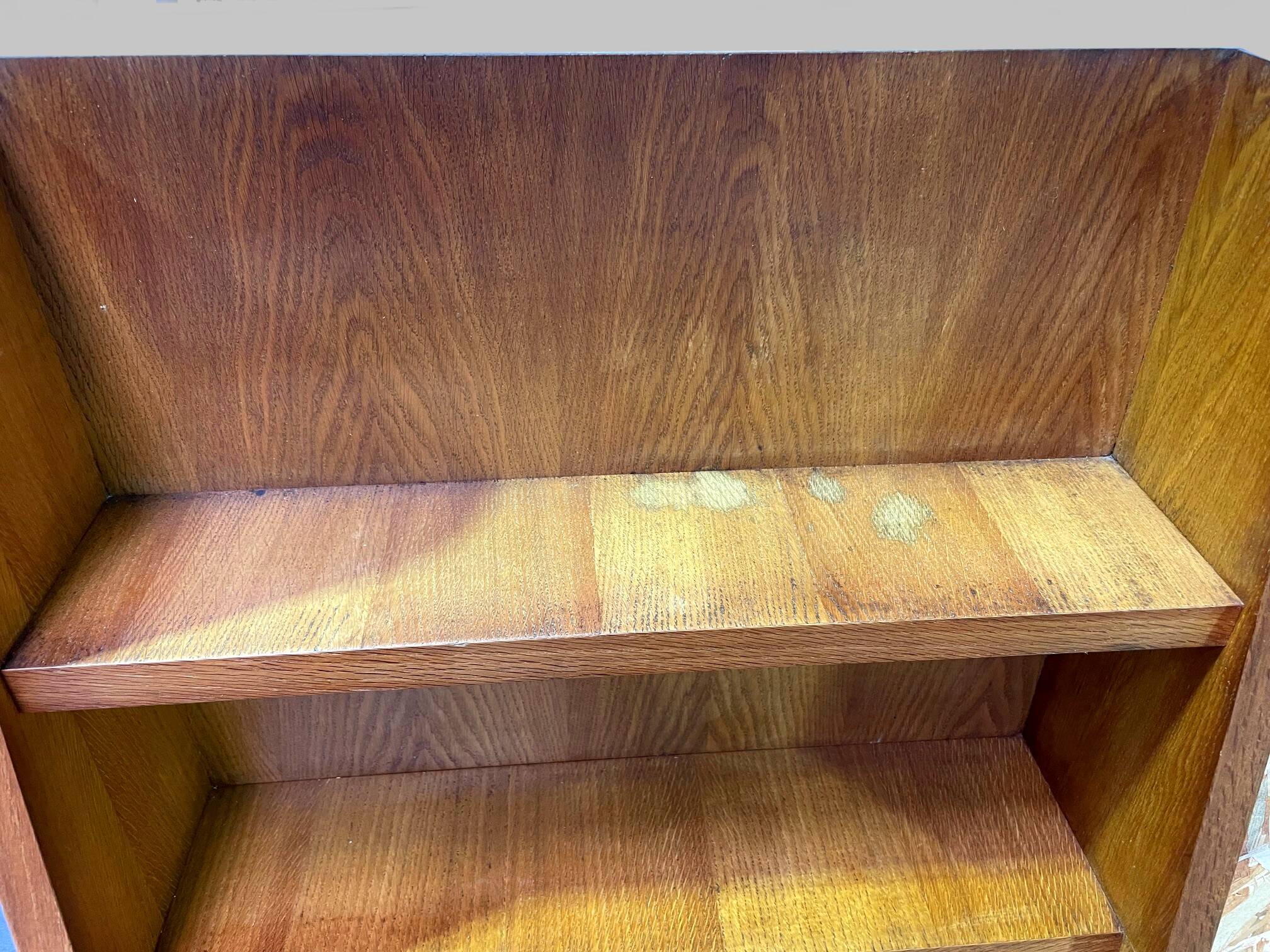 Vintage oak library designed in the 1950s.
