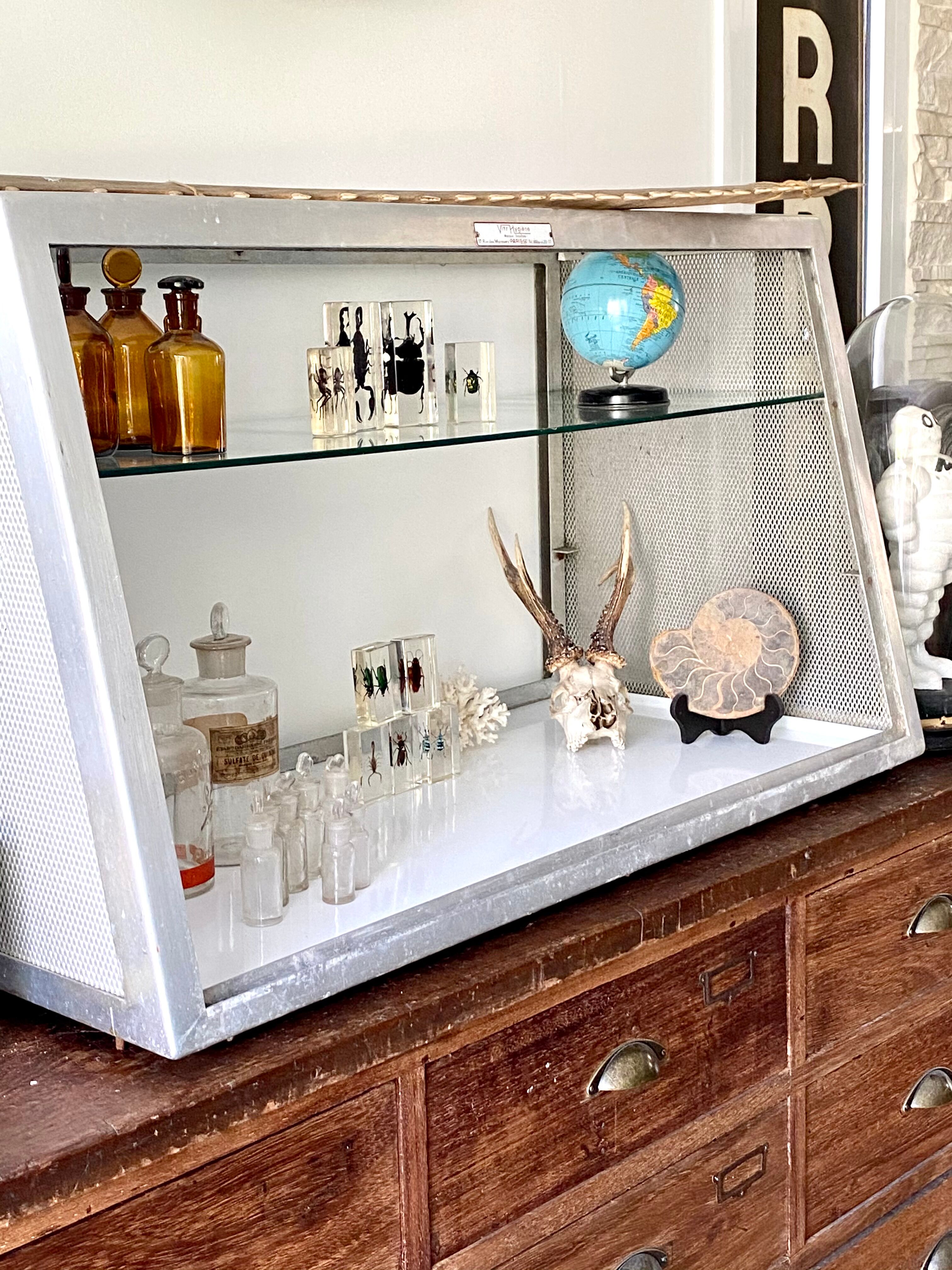 Old stainless steel window