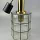 60s 70s ceiling lamp Glashütte Limburg Germany glass & brass Space Age